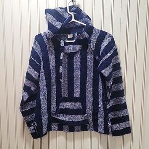 Blue Baja Hooded Sweater Juniors Boys Medium